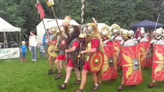 Roman Reenactment at the Amphitheatre in Caerleon Marching In [upl. by Let]