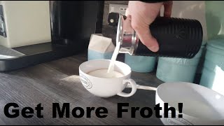 How to Get More Froth from Your Nespresso Coffee Aeroccino  Nespresso tips and help [upl. by Barra51]