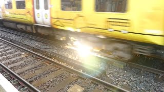 Merseyrail 507 009 making arcs at Birkdale station [upl. by Nerrak]